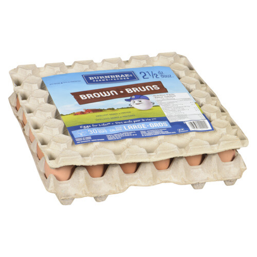 Burnbrae Farms Brown Eggs Large Value Size 30 Count