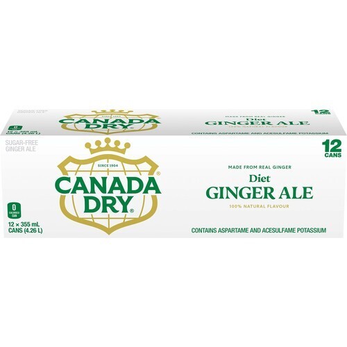 Canada Dry Diet Soft Drink Ginger Ale 12 x 355 ml (cans)