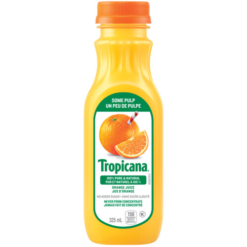 Tropicana Premium Orange Juice Some Pulp 325 ml (bottle)