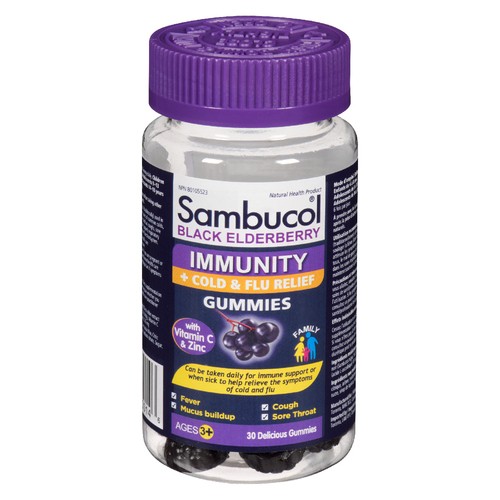 Sambucol Immunity + Cold & Flu Relief Gummies 30 Count