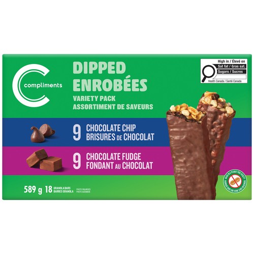 Compliments Granola Bars Dipped Variety Pack 589 g