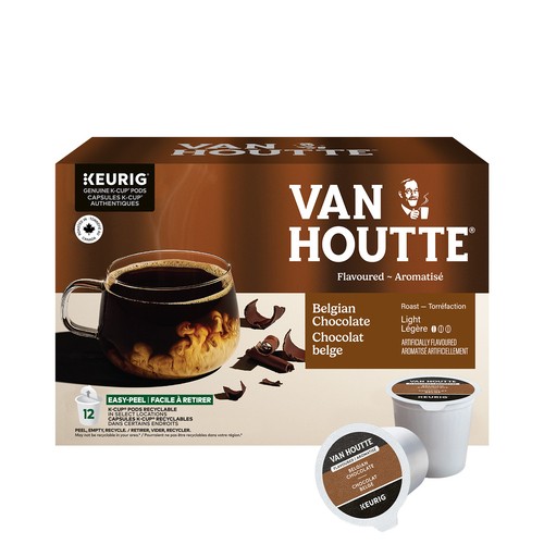 Van Houtte Coffee Pods Light Roast Belgian Chocolate 12 K-Cups 126 g
