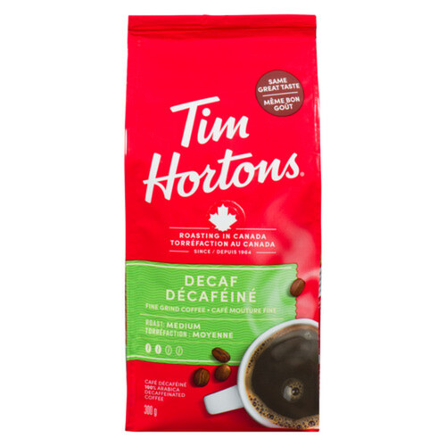 Tim Hortons Ground Coffee Fine Grind Decaffeinated 300 g