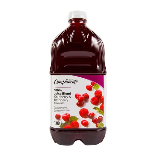 Compliments Cranberry & Raspberry Cocktail Juice Blend 1.89 L