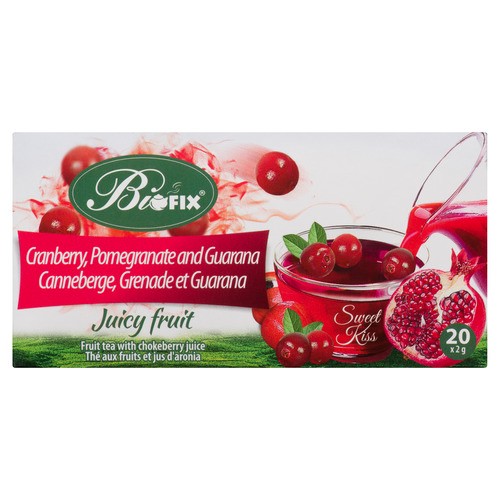 BioFix Fruit Tea Cranberry Pomegranate Guarana 20 x 2 g