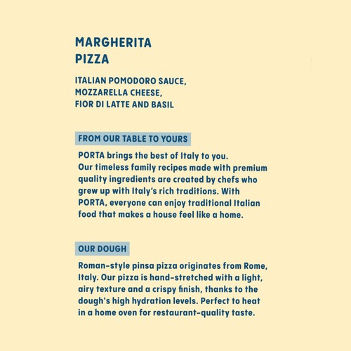 Porta Frozen Pizza Margherita 431 g