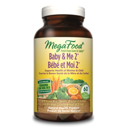 MegaFood Gluten-Free Supplement Baby & Me 2 Tablets 60 Count
