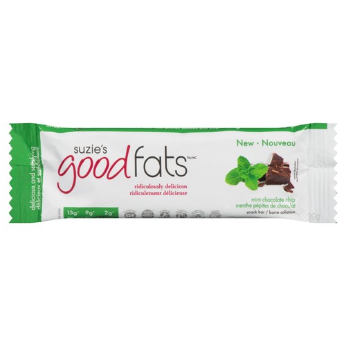 Suzie's Good Fats Snack Bar Mint Chocolate Chip 39 g