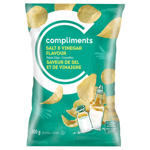 Compliments Potato Chips Salt & Vinegar 200 g