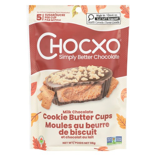 Chocxo Milk Chocolate Cookie Butter Cups 98 g