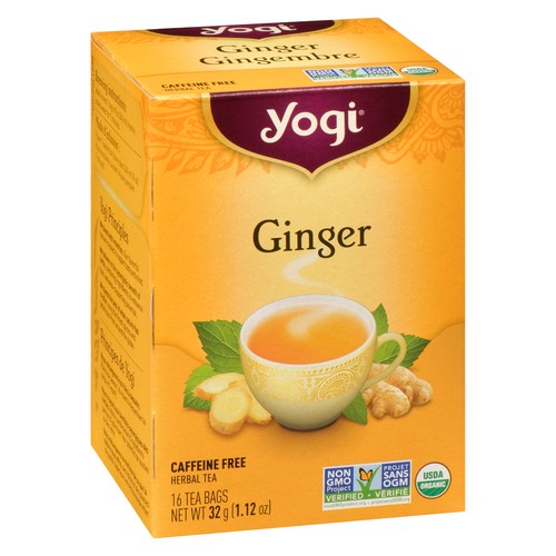 Yogi Caffeine-Free Herbal Tea Ginger 16 Tea Bags 