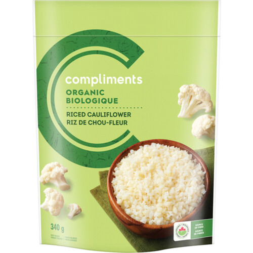 Compliments Organic Frozen Riced Cauliflower 340 g