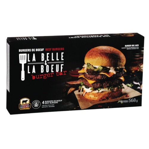 La Belle & La Boeuf Frozen Angus Beef Burger 568 g