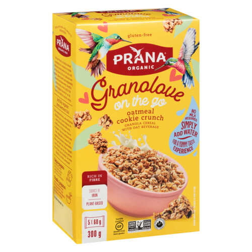 Prana Organic Granolove Cereal Oatmeal Cookie Crunch 300 g Voilà