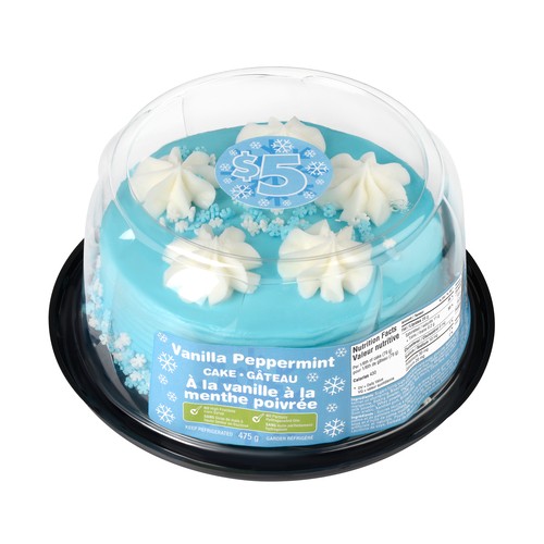 Charlottes  Snowflake Vanilla Peppermint Cake 475 g (frozen)