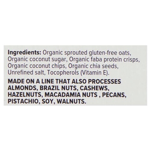 One Degree Organic Foods Gluten-Free Protein Instant Oatmeal Coconut Chia Sprouted 330 g