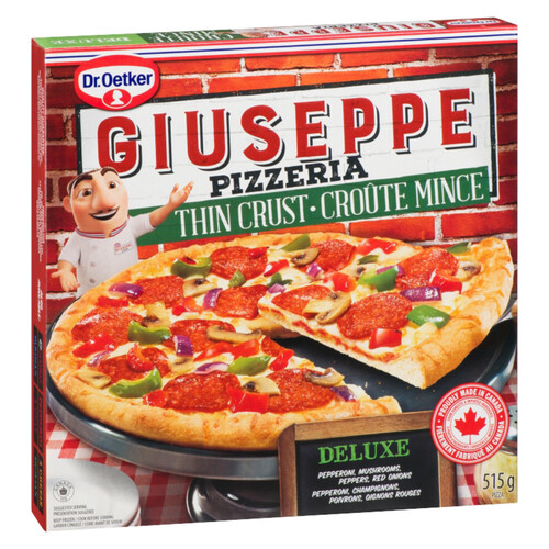 Dr. Oetker Giuseppe Frozen Thin Crust Pizza Deluxe 515 g