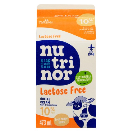 Nutrinor Lactose Free 10% Coffee Cream 473 ml