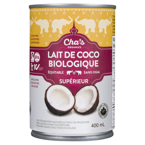 Cha's Organic Coconut Milk Premium 400 ml