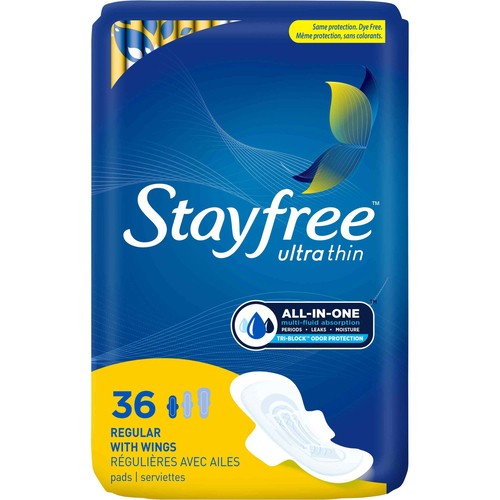 Stayfree Ultra Thin Pads Regular With Wings 36 Count