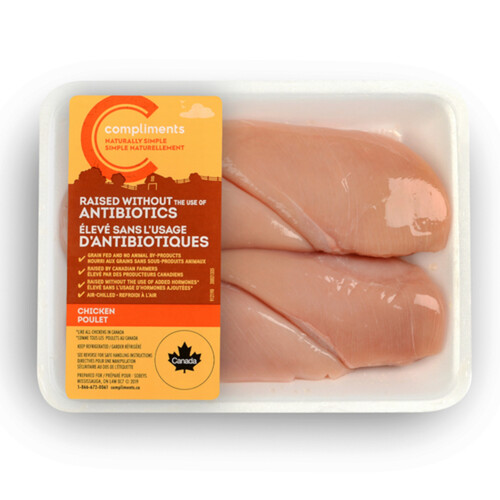 Compliments Naturally Simple Chicken Breasts Boneless Skinless Value Pack 4 Breasts