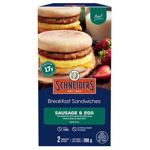 Schneiders Breakfast Sandwiches Sausage & Egg 288 g