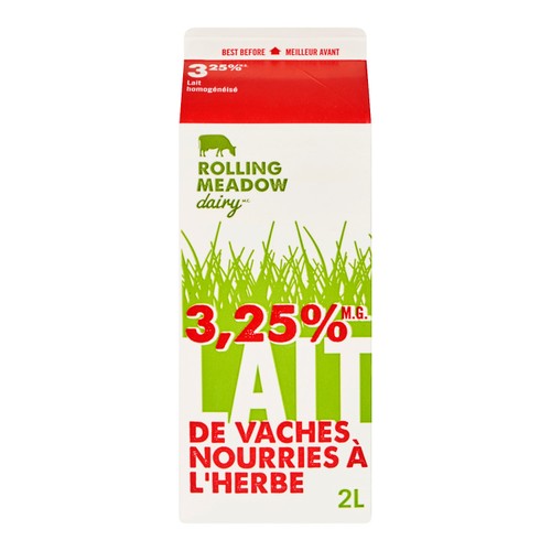 Rolling Meadow Dairy Grass Fed 3.25% Milk 2 L