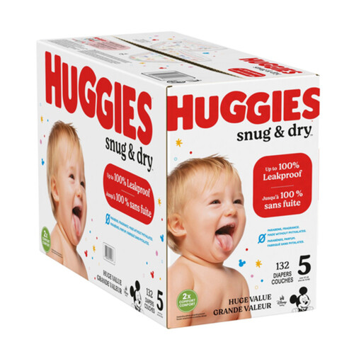 Huggies Snug & Dry Diapers Size 5 132 Count