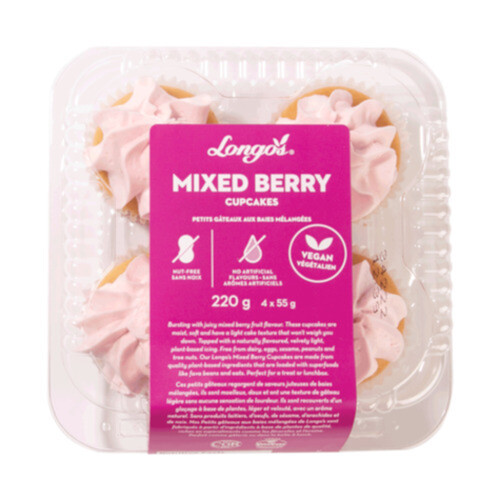 Longo's Vegan Cupcakes Mixed Berry 220 g 