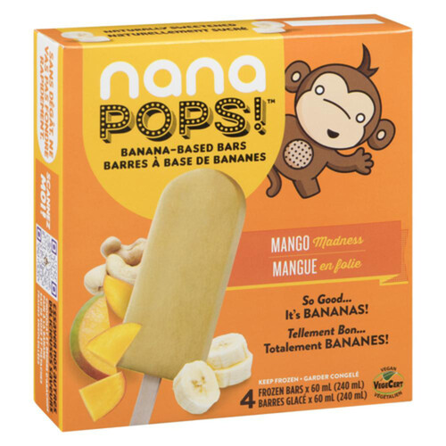 NanaShake Nana Pops Frozen Bars Mango Madness 4 x 60 ml - Voilà