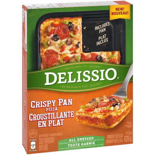 Delissio Frozen Crispy Pan Pizza All Dressed 626 g