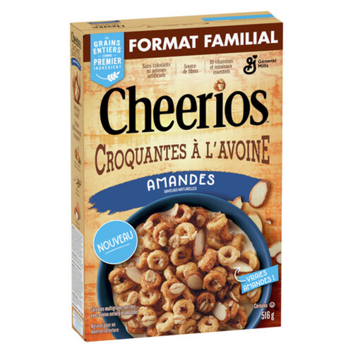 Cheerios Cereal Oat Crunch Almond Family Size 516 g