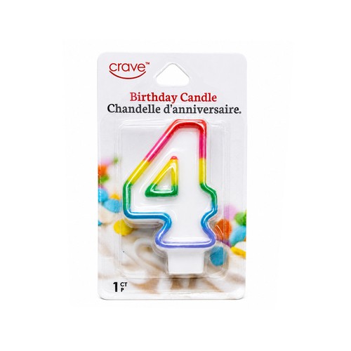 Crave Party Candle Number Four 1 Pack