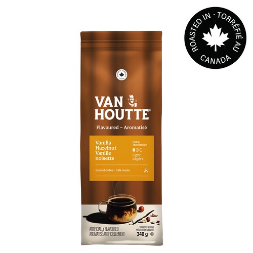 Van Houtte Ground Coffee Light Roast Vanilla Hazelnut 340 g