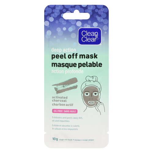 Clean & Clear Deep Action Peel Off Facial Mask Charcoal 10 g