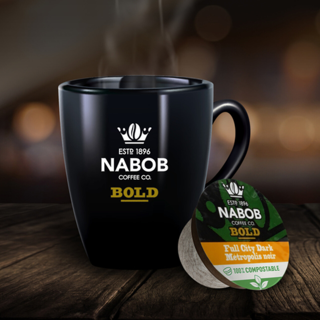 Nabob Coffee Pods 100 Compostable Bold Full City Dark 30 Pods 292 g