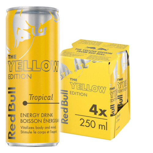 Red Bull Energy Drink Yellow Edition Tropical 4 x 250 ml (cans)