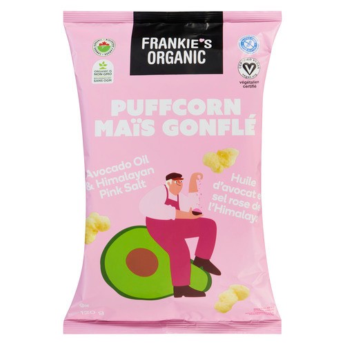 Frankie's Organic Puffcorn Avocado Oil & Himalayan Pink Salt 120 g