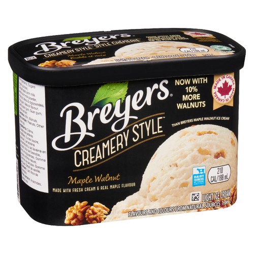 Breyers Certified Kosher Light Ice Cream Creamery Style Maple Walnut 1.66 L