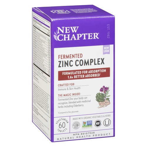 New Chapter Zinc Complex Vitamins Fermented 60 Tablets