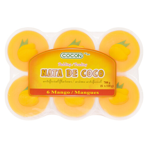 Cocon Pudding Nata De Coco Mango 6 x 118 g