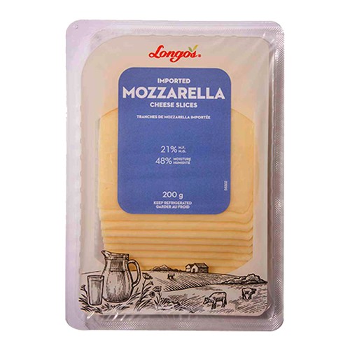Longo's Sliced Cheese Mozzarella 200 g