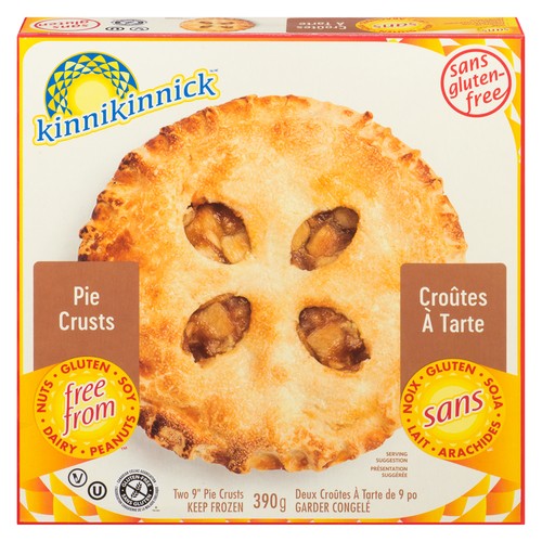 Kinnikinnick Frozen Gluten-Free Pie Crusts 9-Inch 390 g