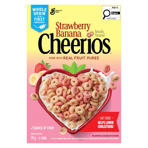 Cheerios Cereal Naturally Flavoured Strawberry Banana 317 g