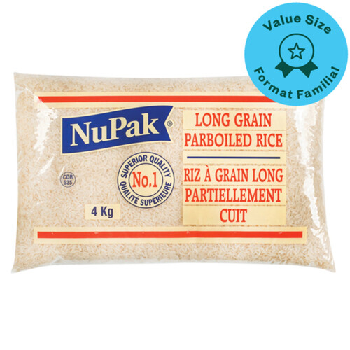 NuPak Long Grain Rice Parboiled 4 kg