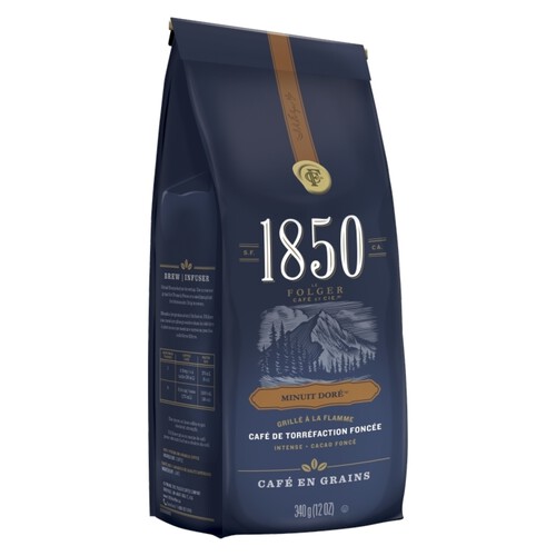 Folgers Whole Bean Coffee Midnight Gold 340 g