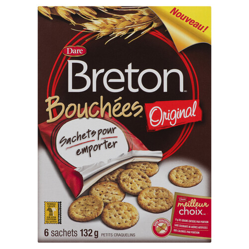 Dare Breton Peanut-Free Crackers Bites Original Pouch 132 g