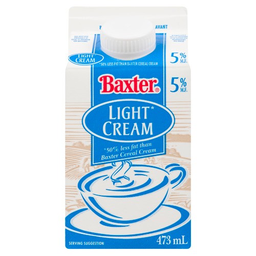 Baxter 5% Light Cream 473 ml