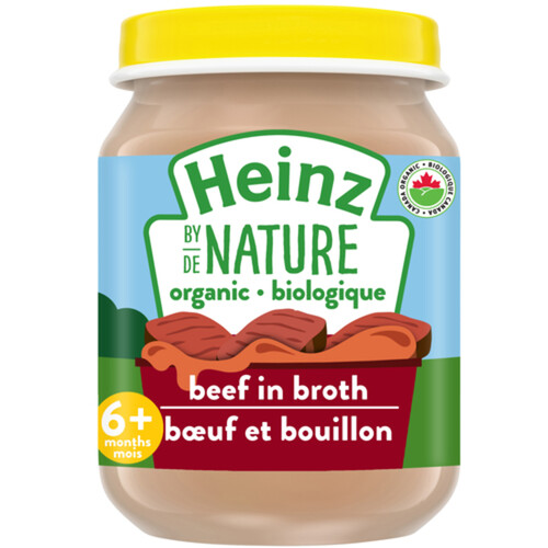 Heinz by Nature Organic Baby Food Beef in Broth Purée 128 ml