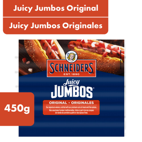 Schneiders Juicy Jumbos Hot Dogs Original 450 g